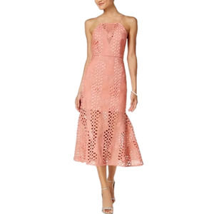 Endless Rose Women's Strappy-Back Halter Dress azalea pink‎ lace bodycon dress